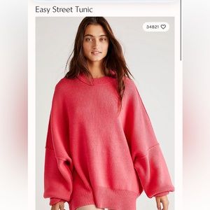 COPY - Free People Pink Easy Street Tunic Sweater Size XS
